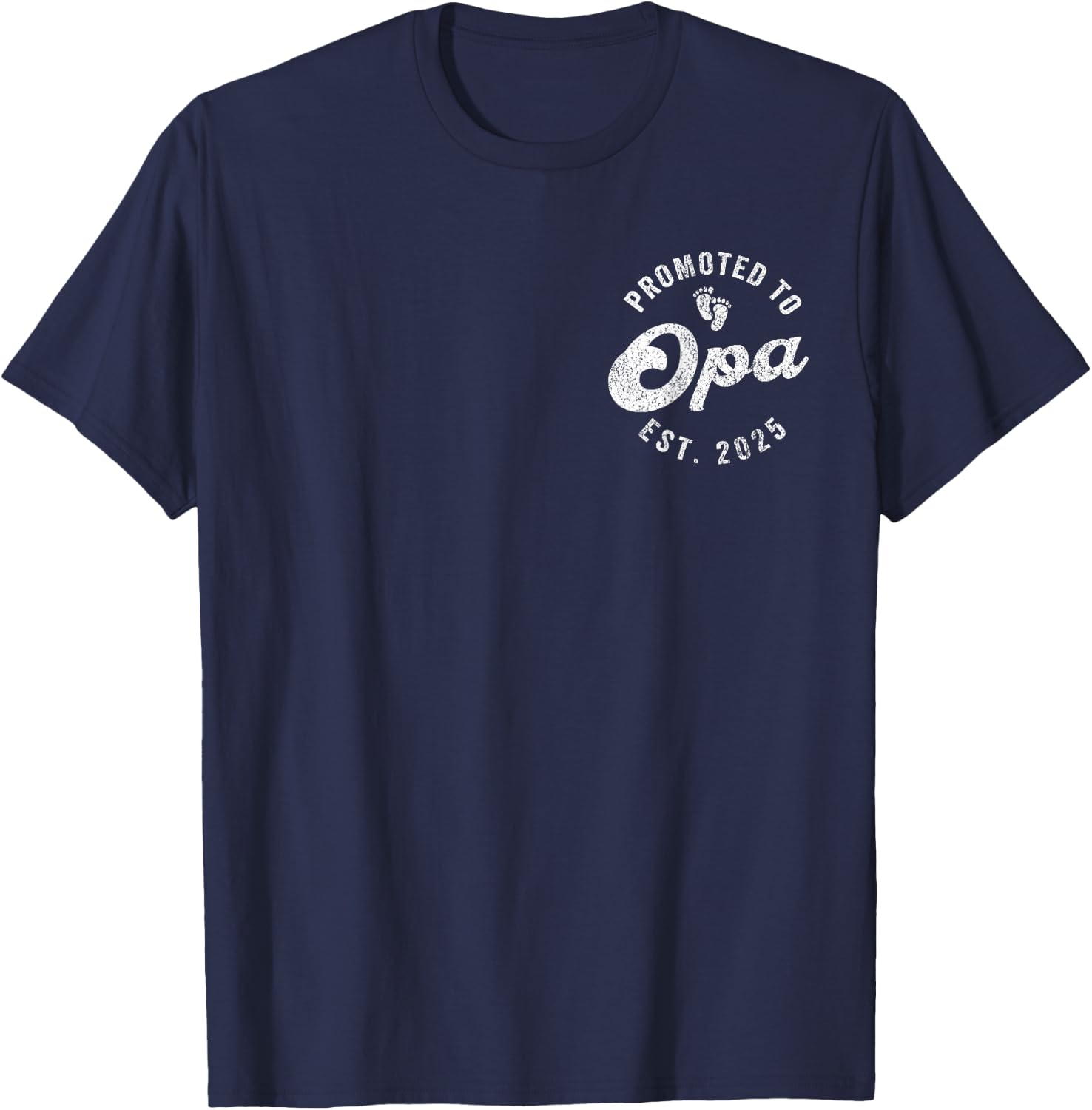 Promoted To Opa Est. 2025 German Grandpa First Time Grandpa T-Shirt - T-Shirt | Navy