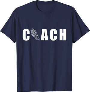 Cross Country Coach Funny Marathon Running Shoes XC Runner T-Shirt - T-Shirt | Navy