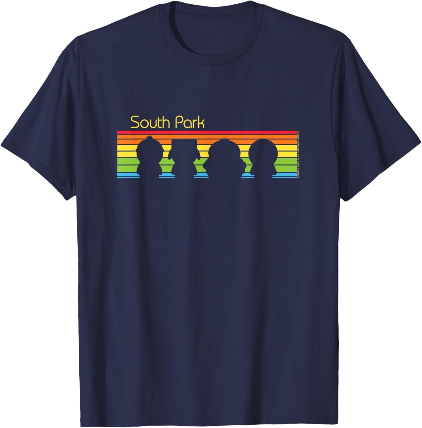 South Park - Rainbow Silhouettes T-Shirt - T-Shirt | Navy