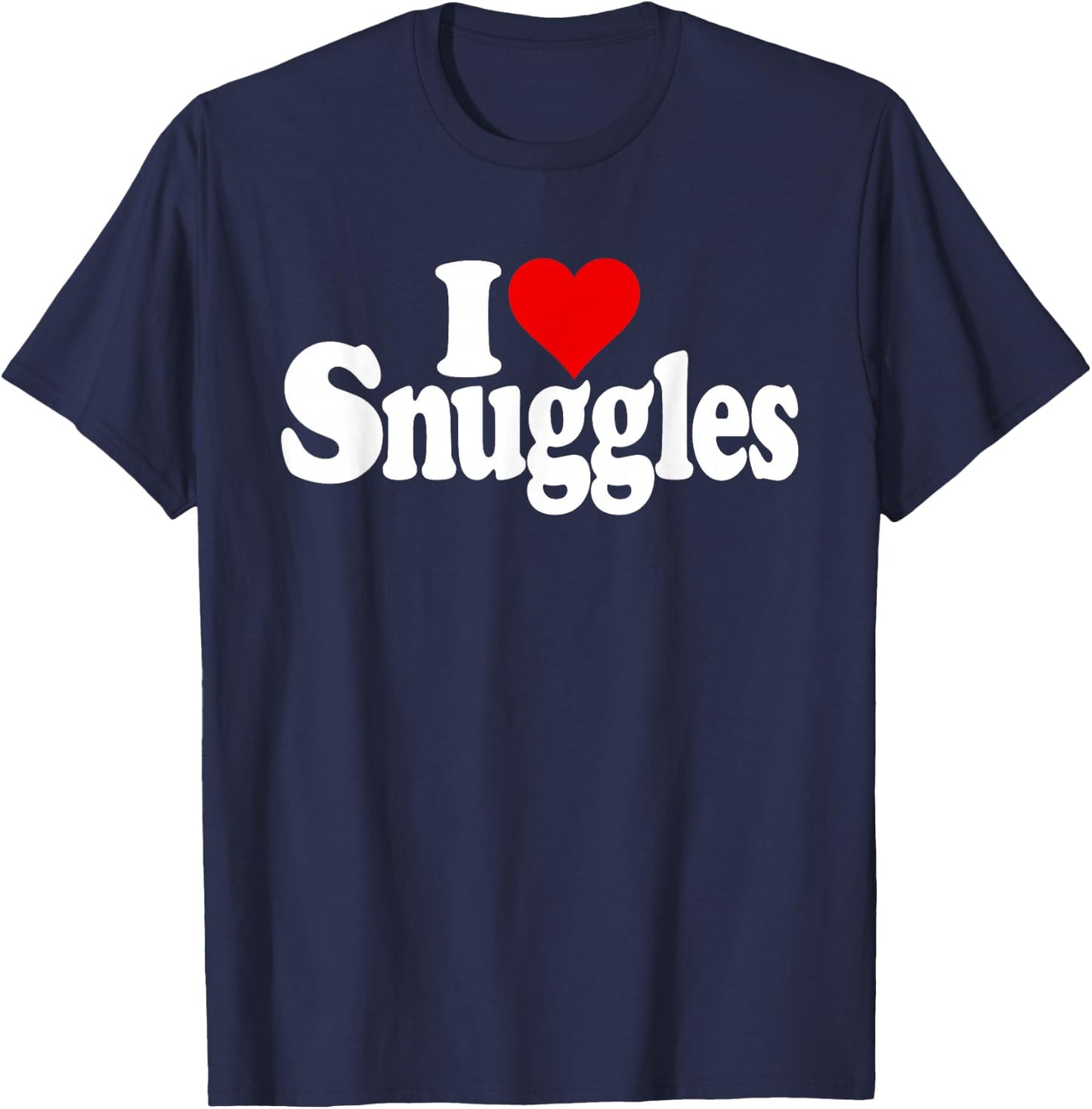 I Love Heart Snuggles Snuggling T-Shirt - T-Shirt | Navy
