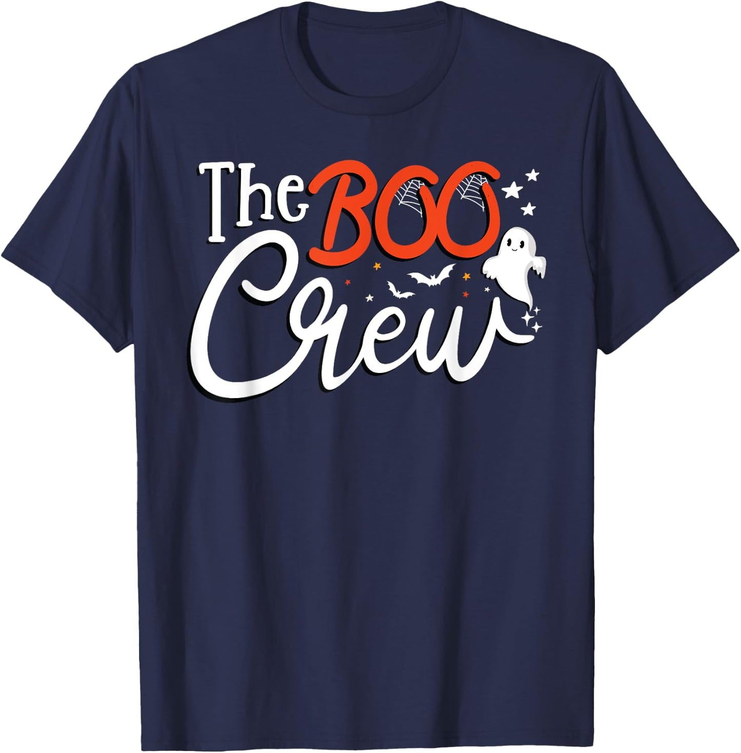 The Boo Crew A Ghost Vibes Group Matching Halloween Costume T-Shirt - T-Shirt | Navy