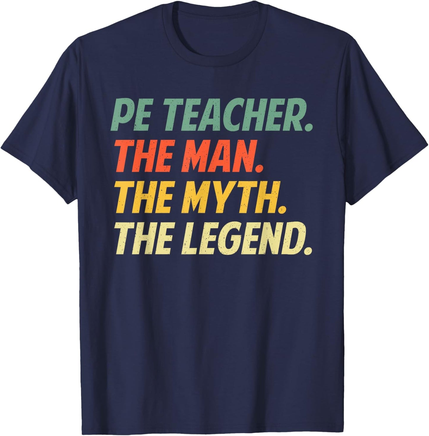 Cool PE Teacher Art Boys Physical Education Teacher T-Shirt - T-Shirt | Navy