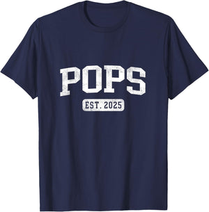 Pops Est 2025 Promoted To Pops Announcement T-Shirt - T-Shirt | Navy