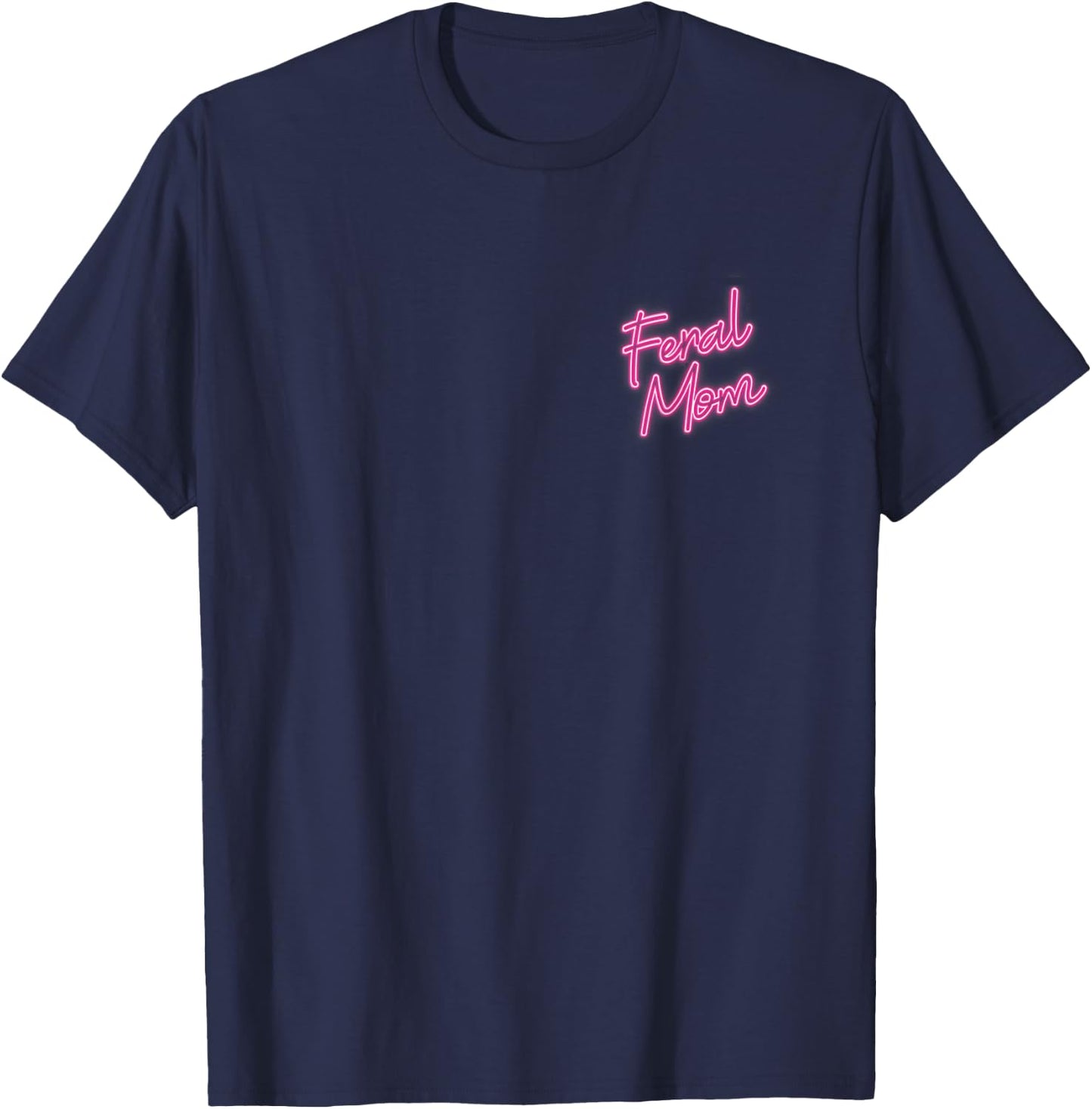 Feral Mom I Run A Tight Shipwreck Women Raccoon (Backprint) T-Shirt - T-Shirt | Navy