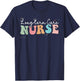 Retro Groovy LTC Nurse Long-Term Care Nurses Day T-Shirt - T-Shirt | Navy