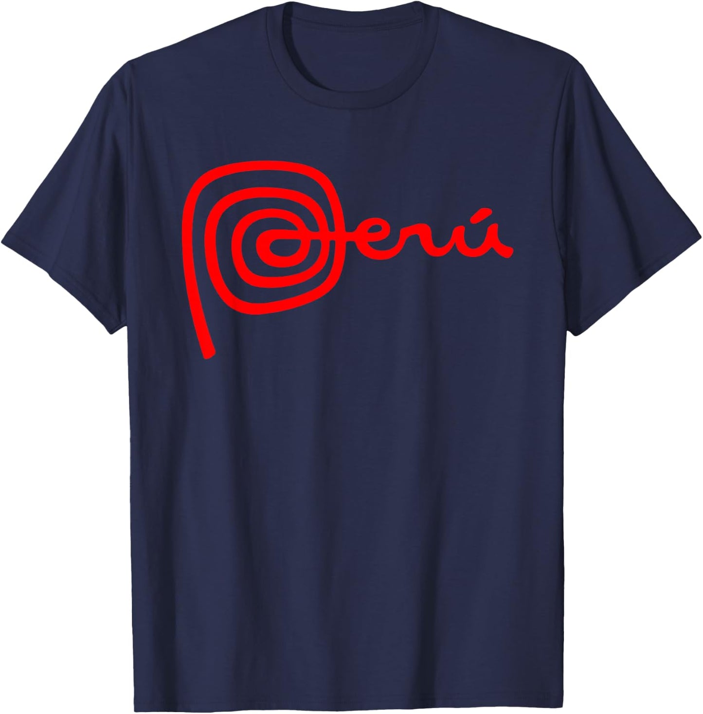 Peru Design Logo Peru Nasca Lines Men Women Kids T-Shirt - T-Shirt | Navy