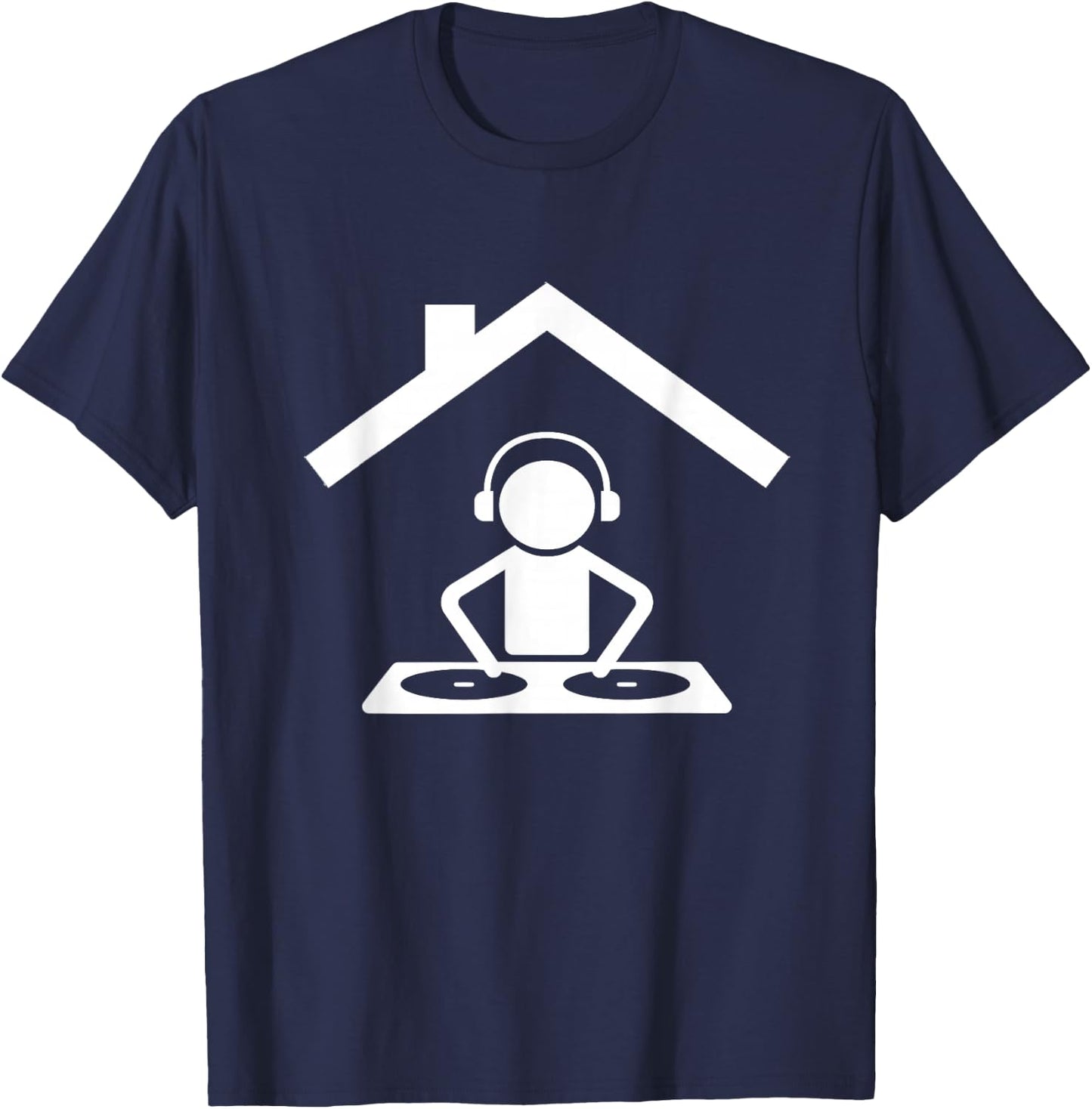 DJ Party Club Music Turntable Disc Jockey EDM House DJ T-Shirt - T-Shirt | Navy