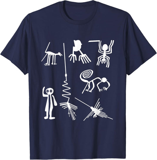 Ancient Nazca Lines T-Shirt - T-Shirt | Navy