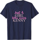 Just A Girl Who Loves Kenny Cute T-Shirt - T-Shirt | Navy