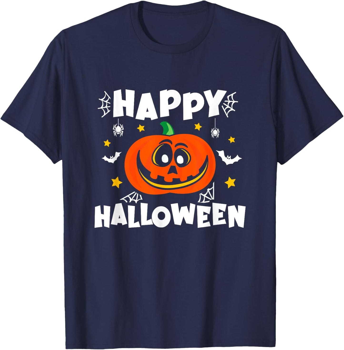 Cute Halloween Kids - Halloween Pumpkin - Happy Halloween T-Shirt - T-Shirt | Navy