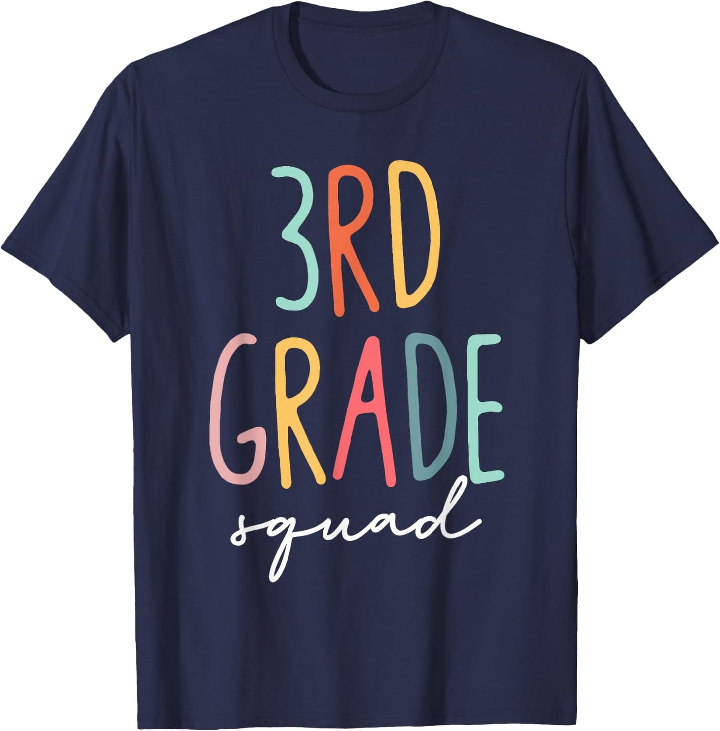 3rd Grade Squad Third Grade Teacher Crew Back To School T-Shirt - T-Shirt | Navy