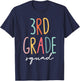 3rd Grade Squad Third Grade Teacher Crew Back To School T-Shirt - T-Shirt | Navy
