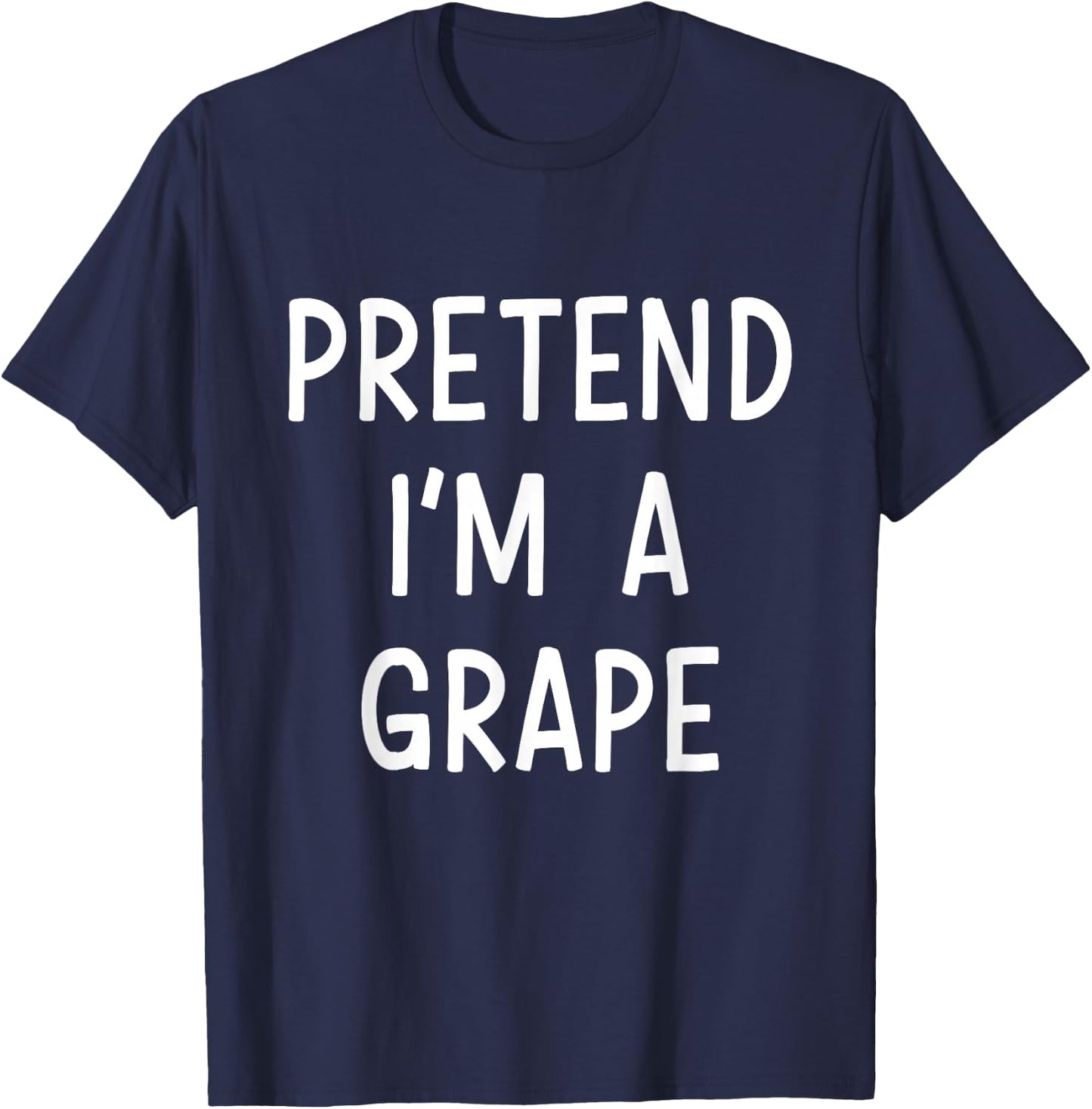 Pretend Im a grape easy lazy costume for halloween party T-Shirt - T-Shirt | Navy