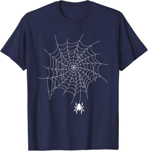 Funny Spider Web Lazy DIY Halloween Costume Men Women Kids T-Shirt - T-Shirt | Navy