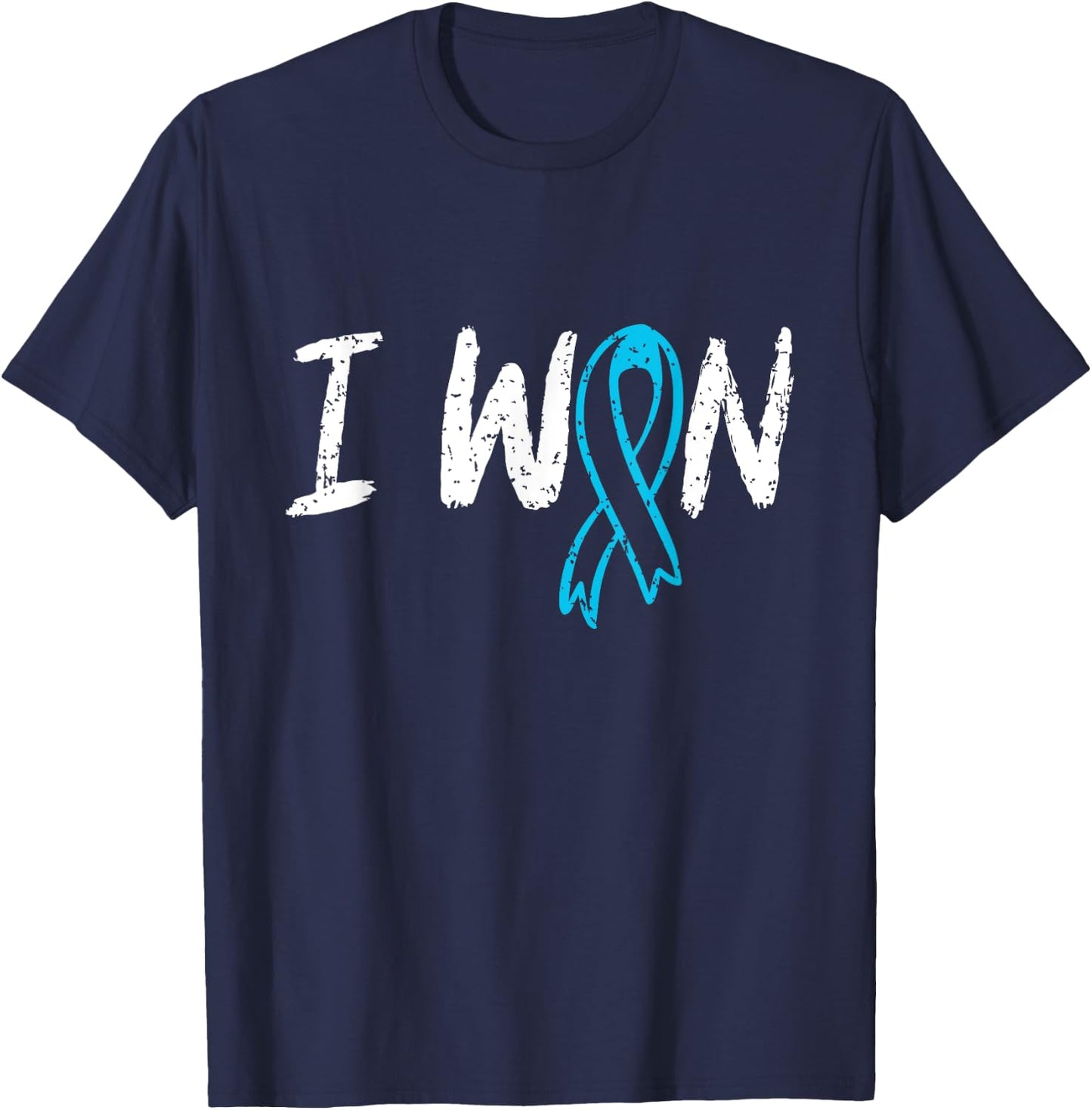 Cancer Warriors co Prostate Cancer Survivor Awareness - Black, -Adults, Small, Short Sleeve T-Shirt - T-Shirt | Navy