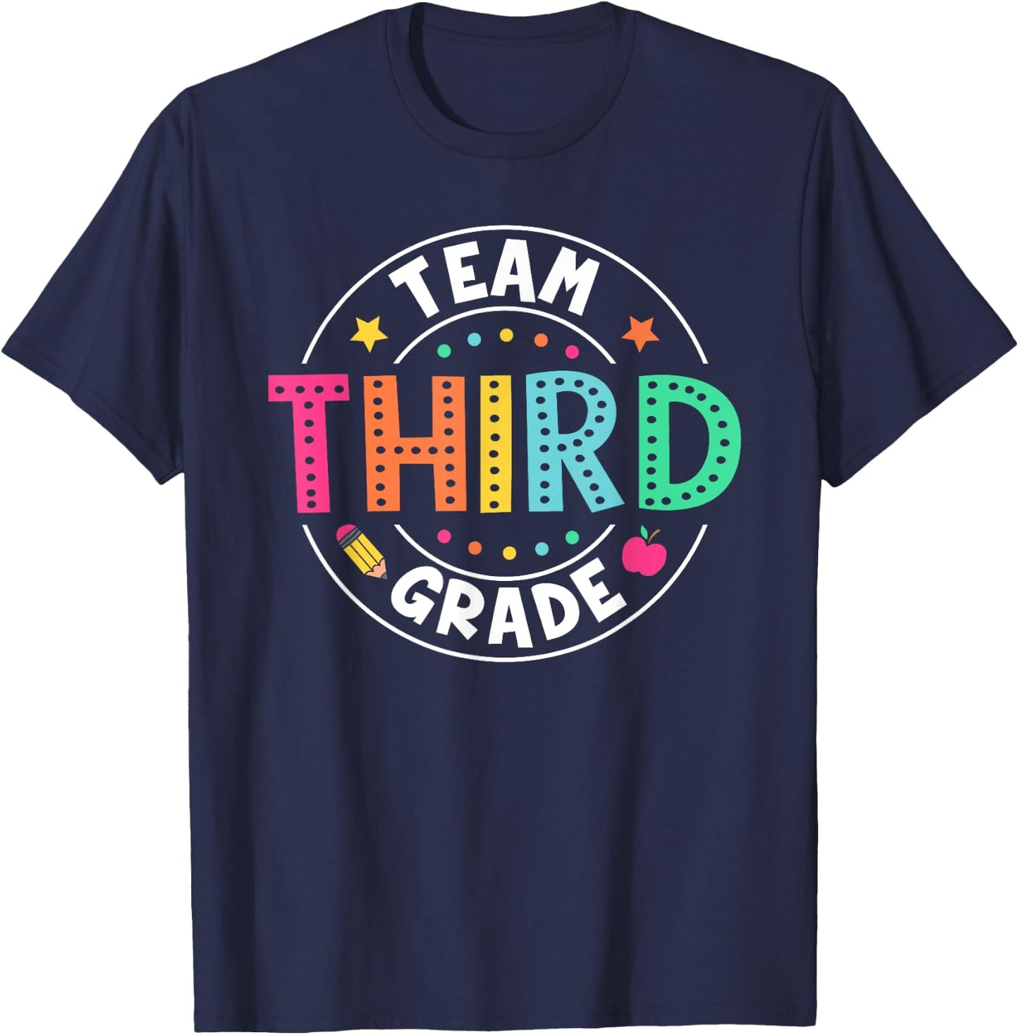 Team Third Grade Teacher Kids Back To School 3rd Grade Squad T-Shirt - T-Shirt | Navy