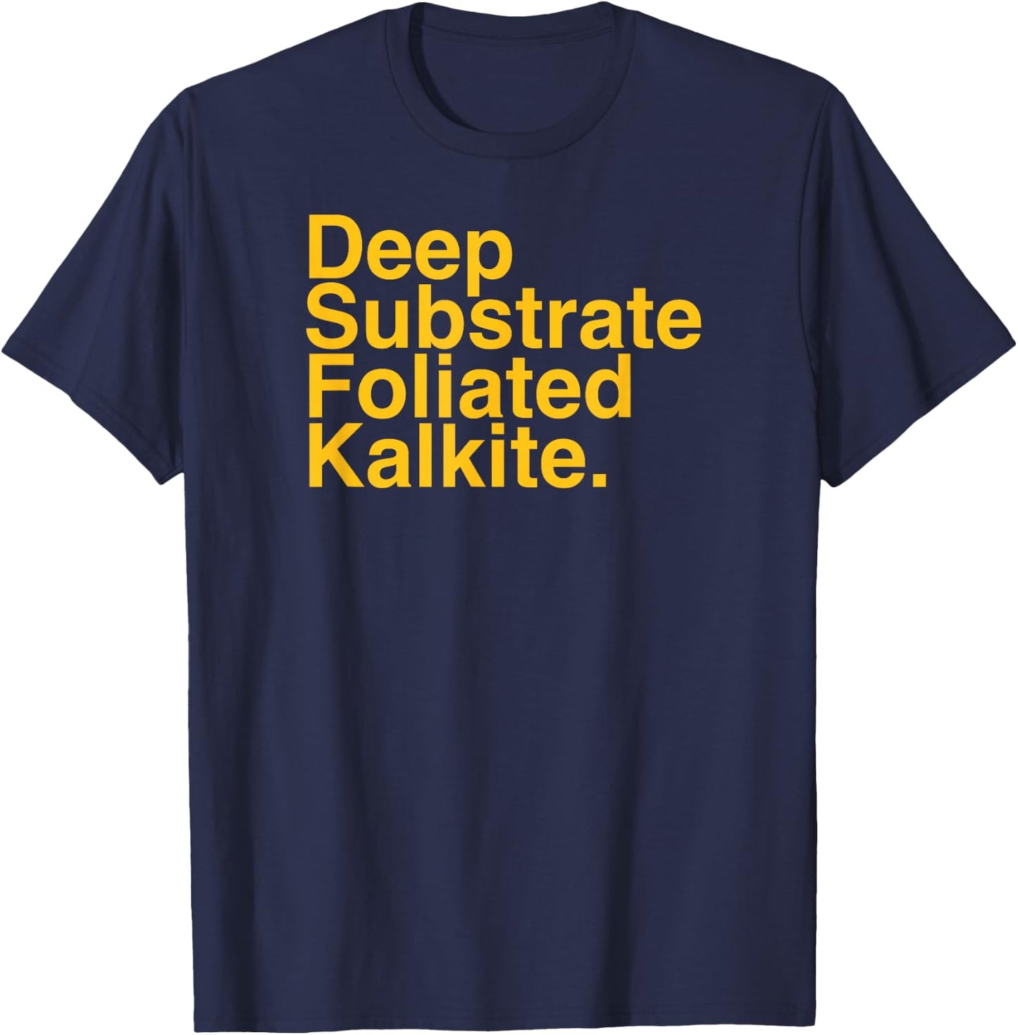DEEP Substrate FOLIATED KALKITE T-Shirt - T-Shirt | Navy