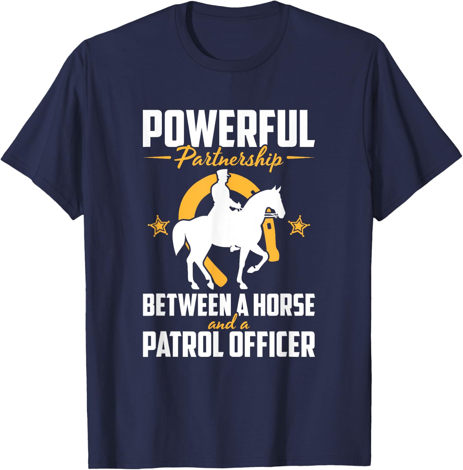 Police Horse Patrol Officer Cops Police Mounted Patrol T-Shirt - T-Shirt | Navy