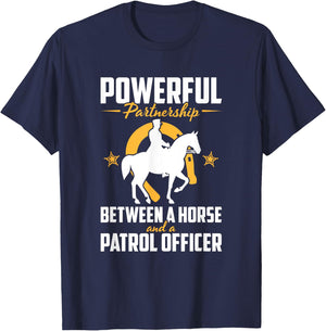 Police Horse Patrol Officer Cops Police Mounted Patrol T-Shirt - T-Shirt | Navy
