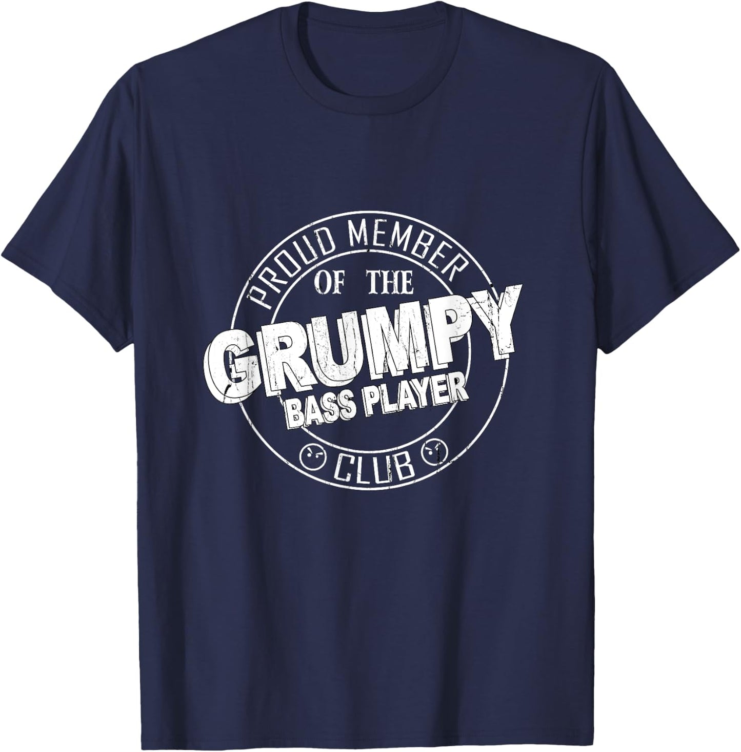 The Grumpy Bass Player Club T-Shirt - T-Shirt | Navy