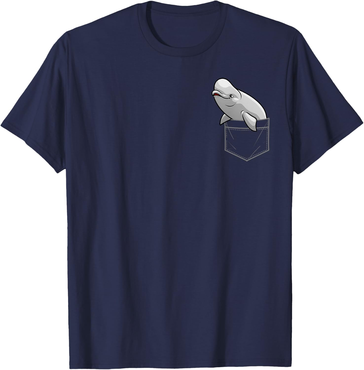 Cute Beluga Whale Art Women Kids Beluga Whale Lover T-Shirt - T-Shirt | Navy