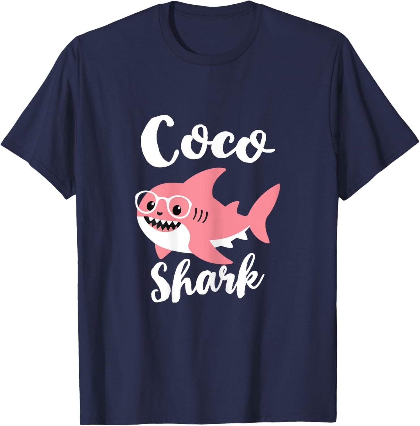 Coco Shark Mother's Day Grandma Funny T-Shirt - T-Shirt | Navy
