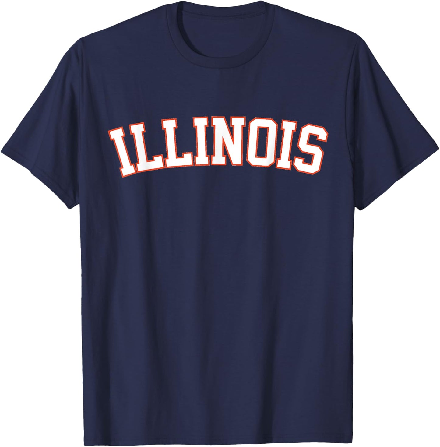 Retro Illinois Vintage Illinois Orange Blue Throwback IL T-Shirt - T-Shirt | Navy
