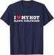 I love my slavic girlfriend | y2k | red heart | love T-Shirt - T-Shirt | Navy