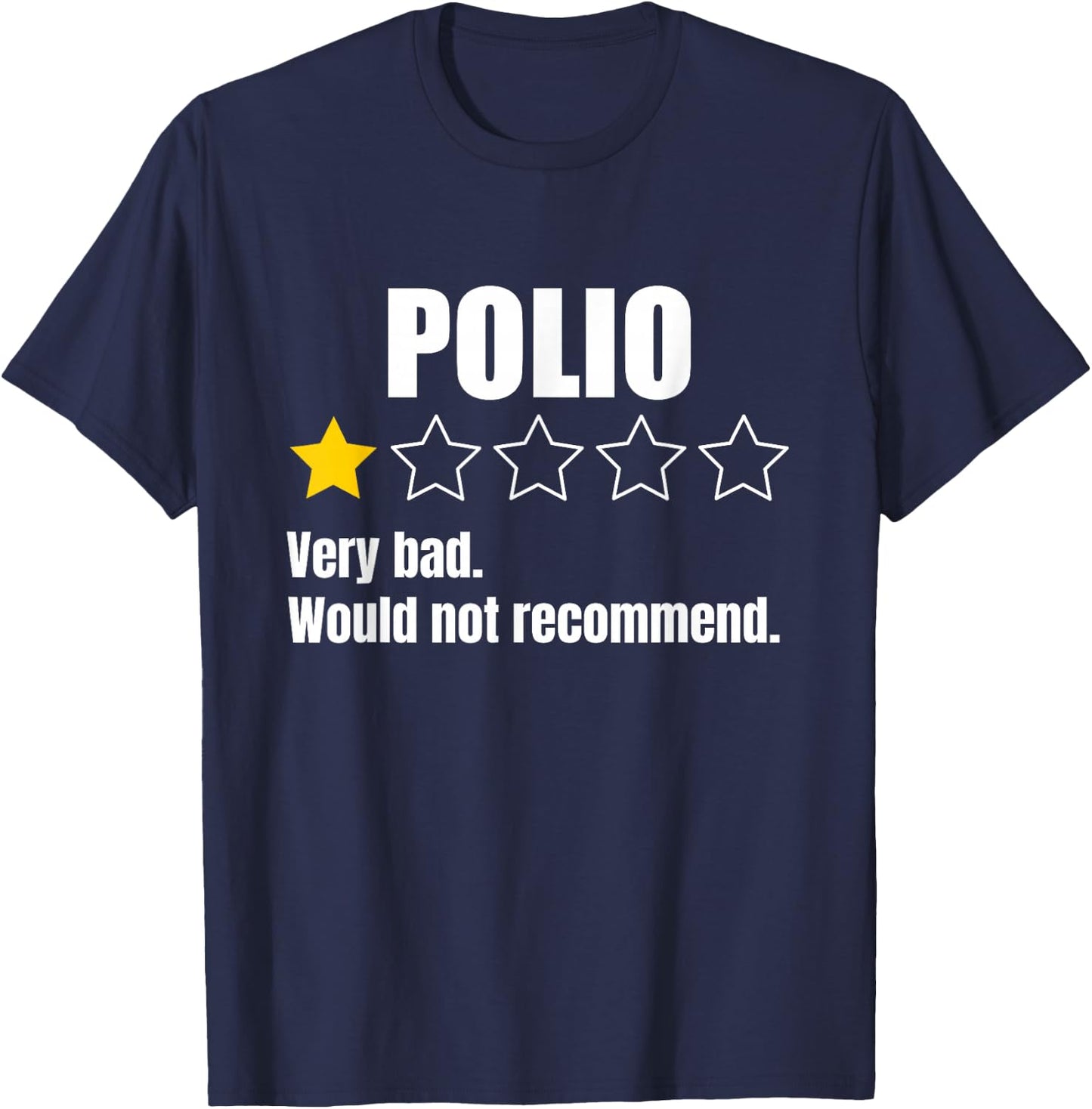 Polio Awareness Warrior Support T-Shirt - T-Shirt | Navy
