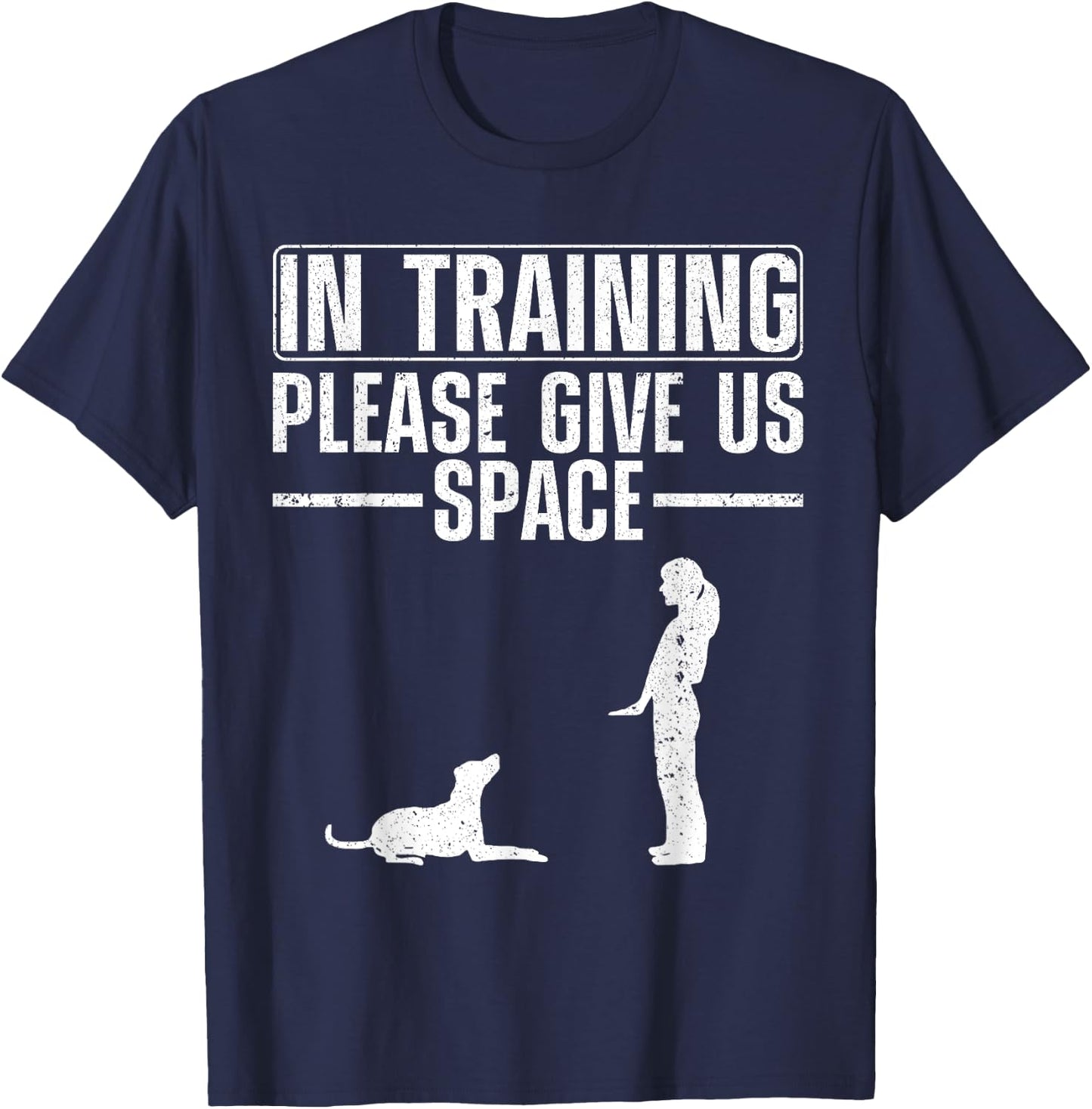 Funny Dog Training Art Women Dog Lovers Dog Trainer T-Shirt - T-Shirt | Navy
