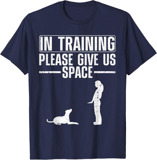 Funny Dog Training Art Women Dog Lovers Dog Trainer T-Shirt - T-Shirt | Navy