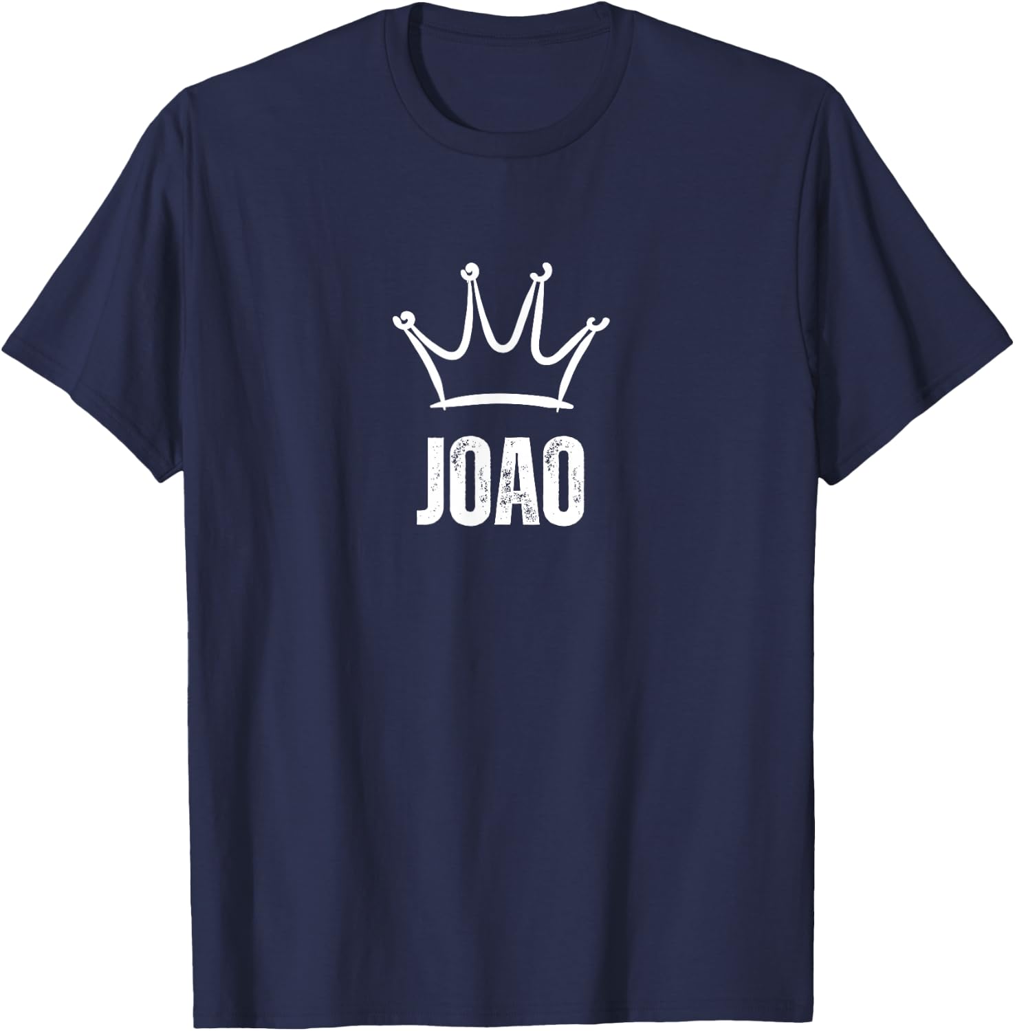 King Joao Crown - Custom First Name Birthday #1 Winner T-Shirt - T-Shirt | Navy