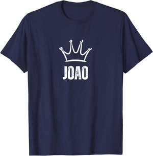 King Joao Crown - Custom First Name Birthday #1 Winner T-Shirt - T-Shirt | Navy
