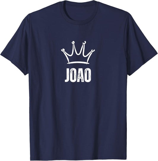 King Joao Crown - Custom First Name Birthday #1 Winner T-Shirt - T-Shirt | Navy