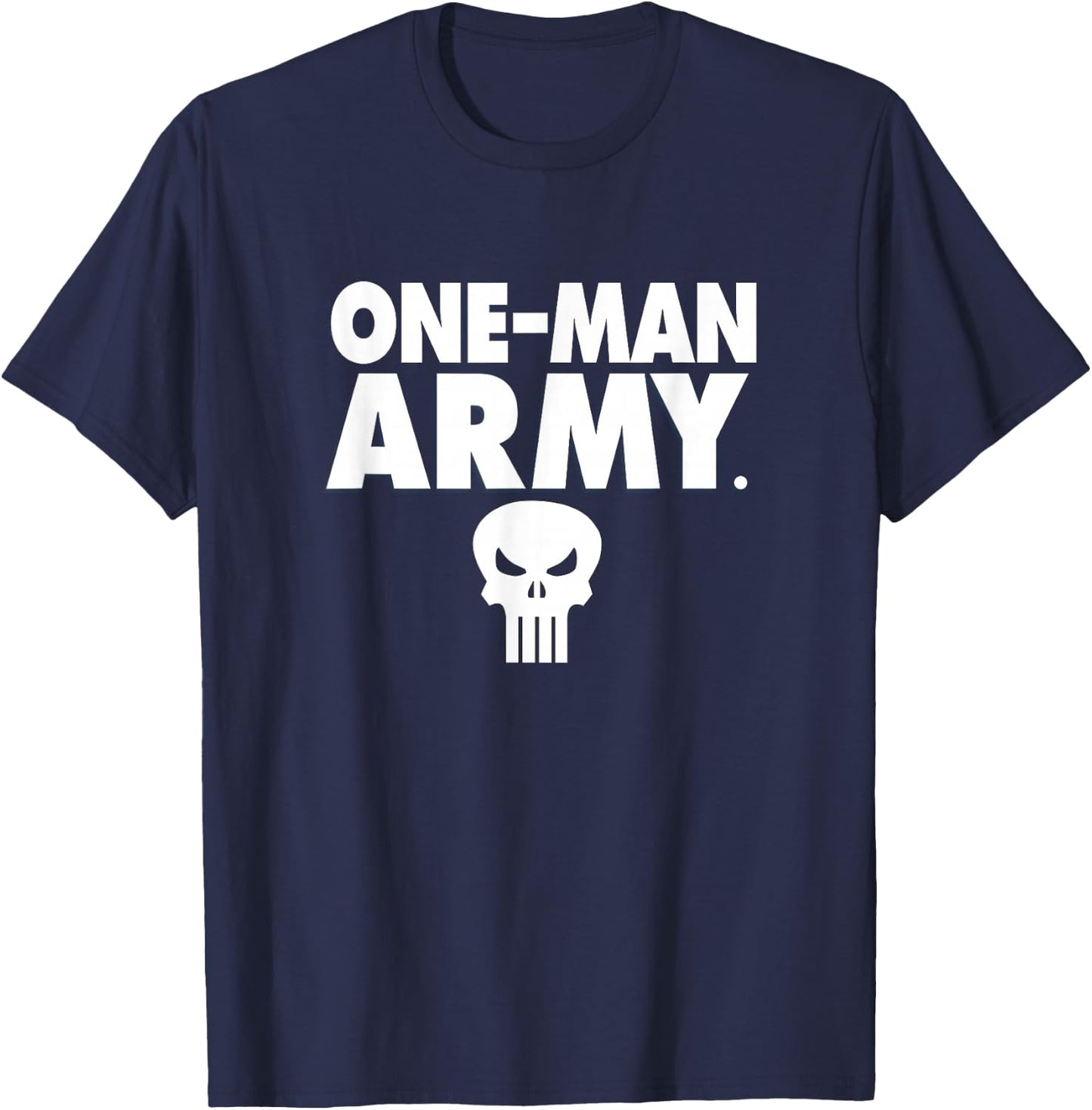 Marvel Punisher One-Man Army Classic Skull Logo T-Shirt - T-Shirt | Navy