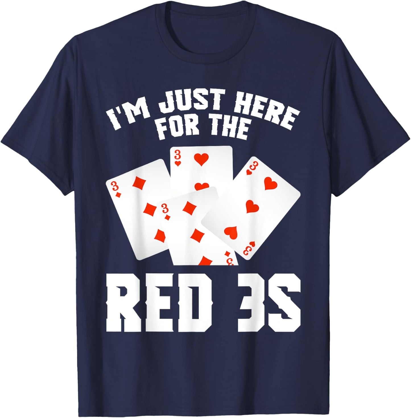 Canasta Red 3s Card Holder Score Playing Cards Team Canasta T-Shirt - T-Shirt | Navy