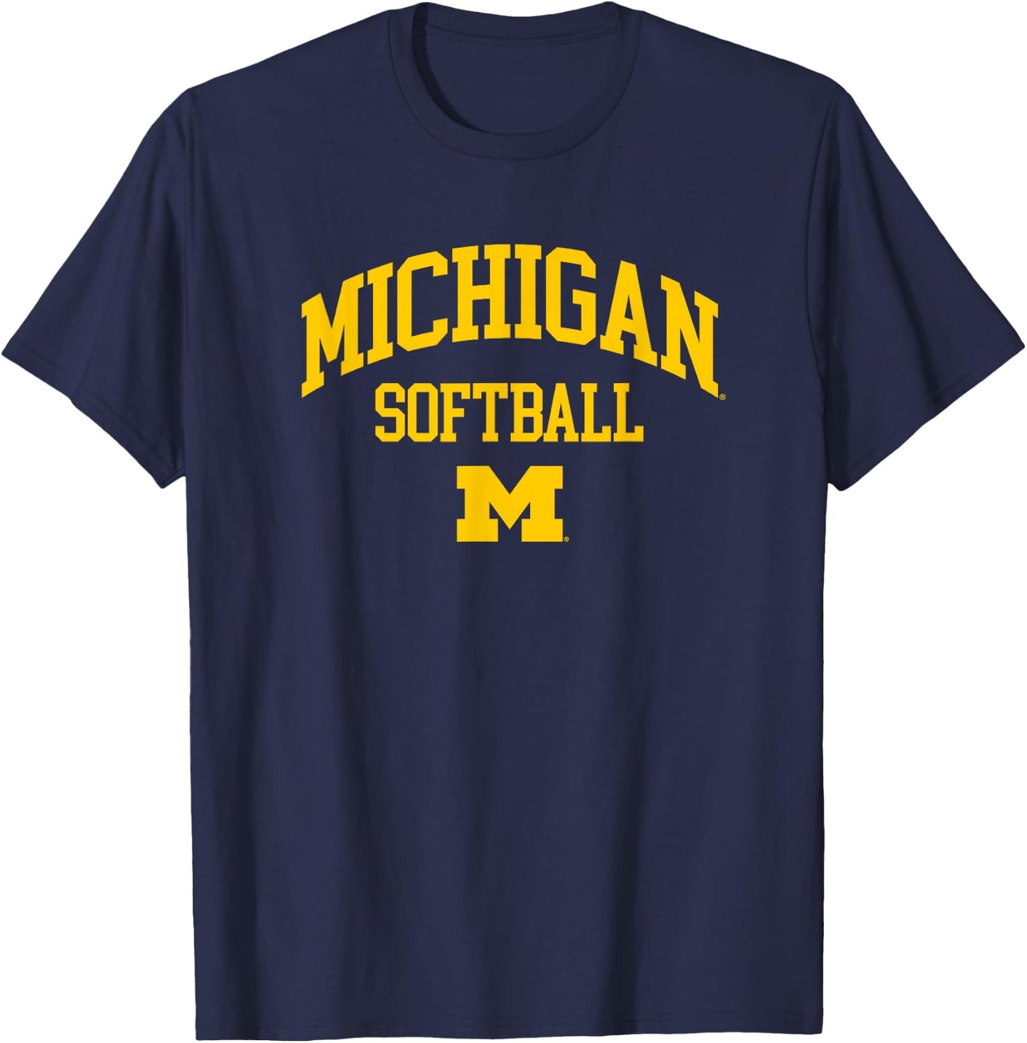 University of Michigan Wolverines U of M Softball T-Shirt - T-Shirt | Navy