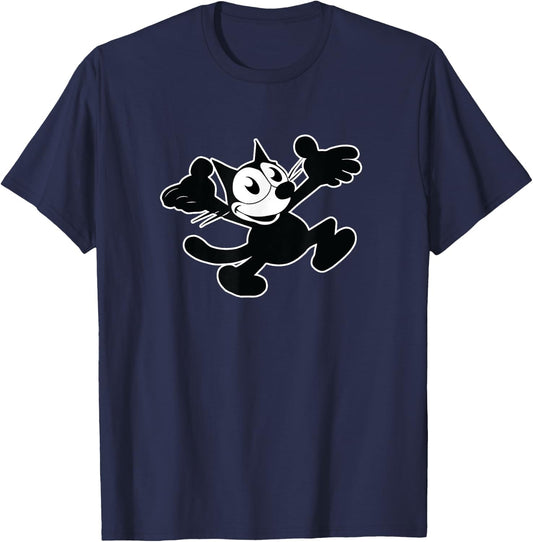 Felix Super Retro Cartoon Cat Big Hug Cartoon Vintage T-Shirt - T-Shirt | Navy