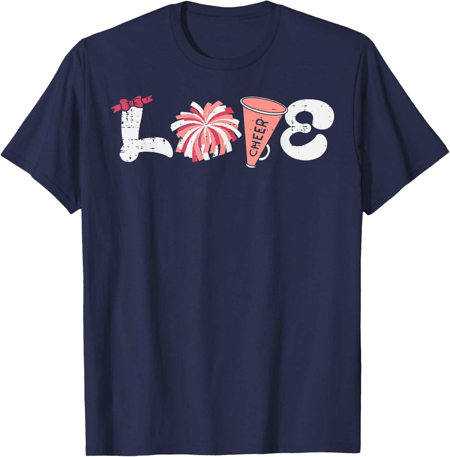Cheerleader Love Cheerleading Cheer Squad Women Girls Kids T-Shirt - T-Shirt | Navy