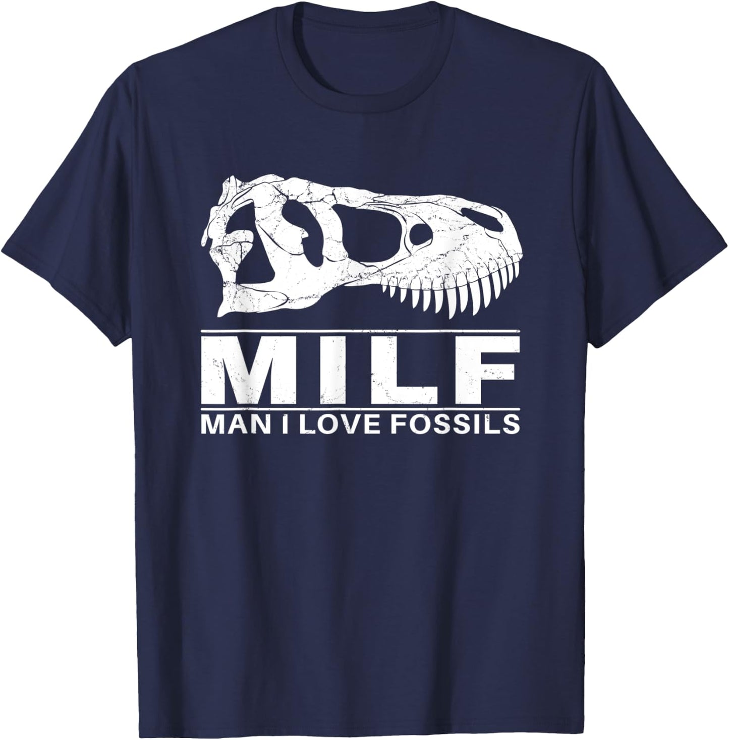Man I love Fossils Tyrannosaurus Rex T-Shirt - T-Shirt | Navy