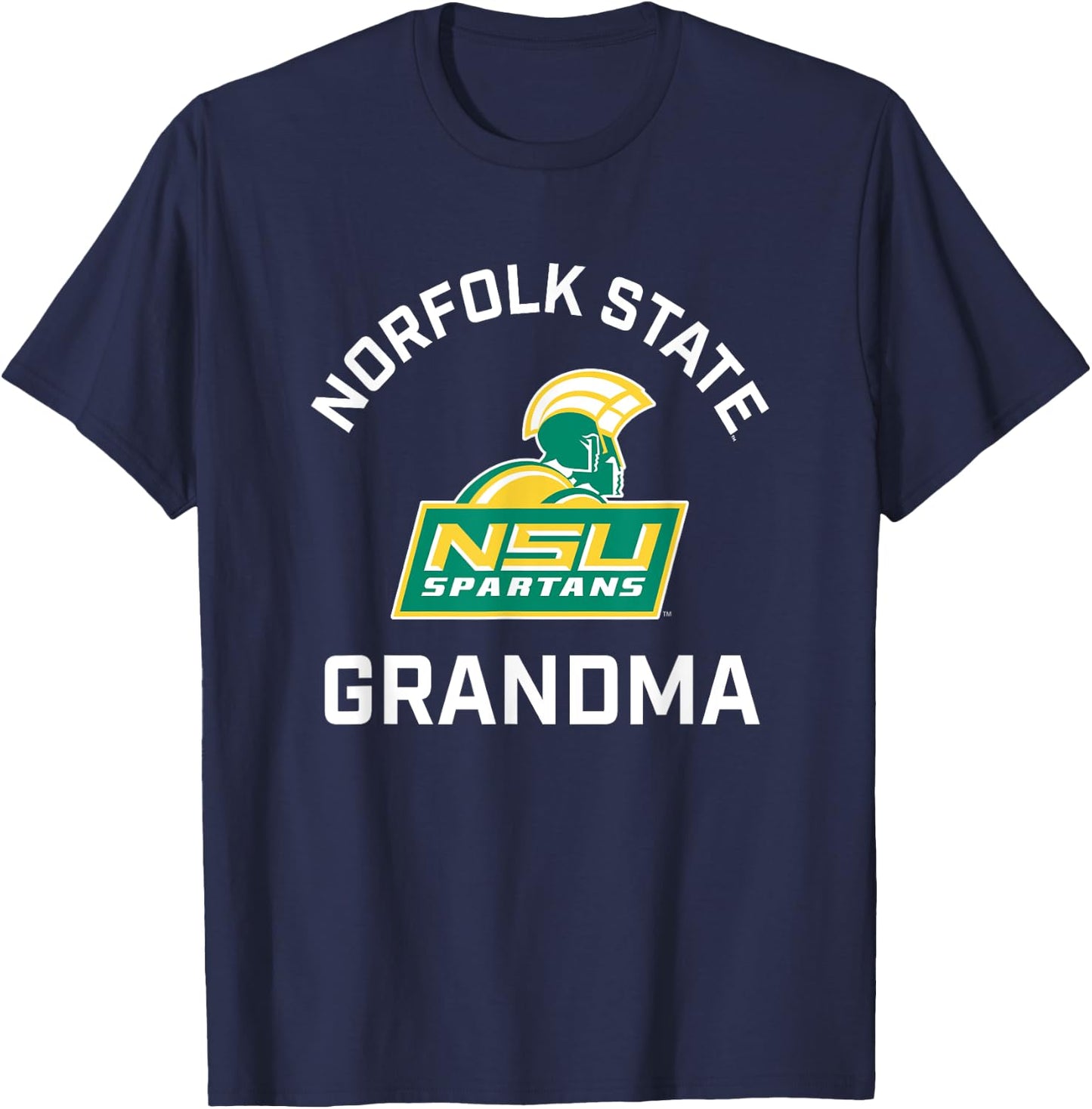 Norfolk State University Spartans Arched Grandma T-Shirt - T-Shirt | Navy