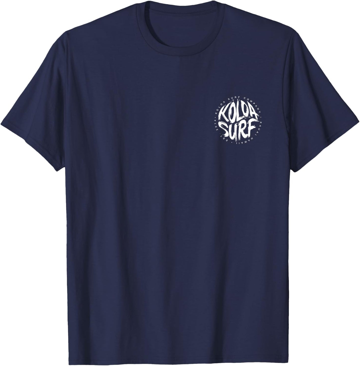 Koloa Surf White Brush Logo Lightweight, Graphic T-Shirt - T-Shirt | Navy