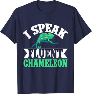 I speak fluent Chameleon T-Shirt - T-Shirt | Navy