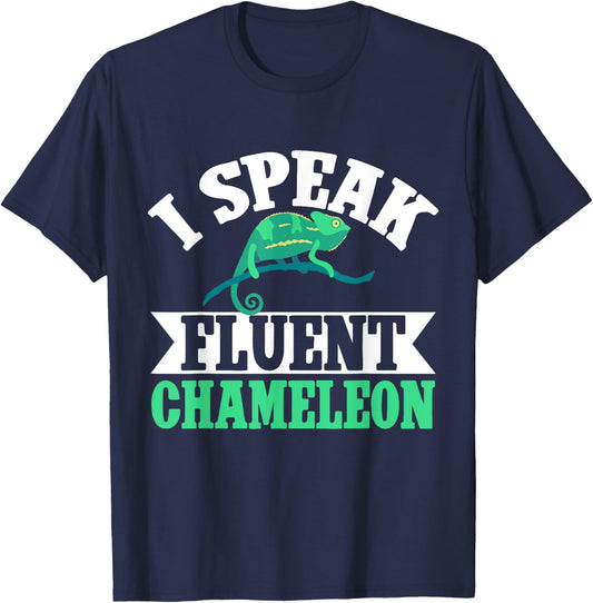I speak fluent Chameleon T-Shirt - T-Shirt | Navy