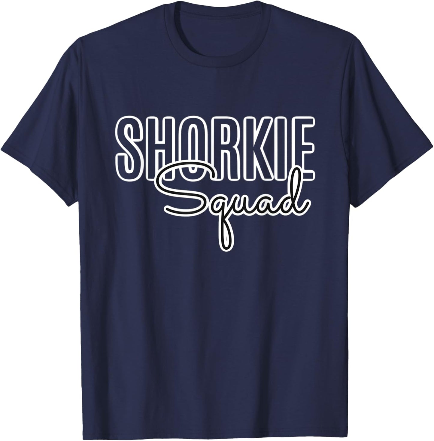 Shorkie Dog Lover Gifts Pet Owner Mama Dad Shorkie Squad Men Women Kids T-Shirt - T-Shirt | Navy