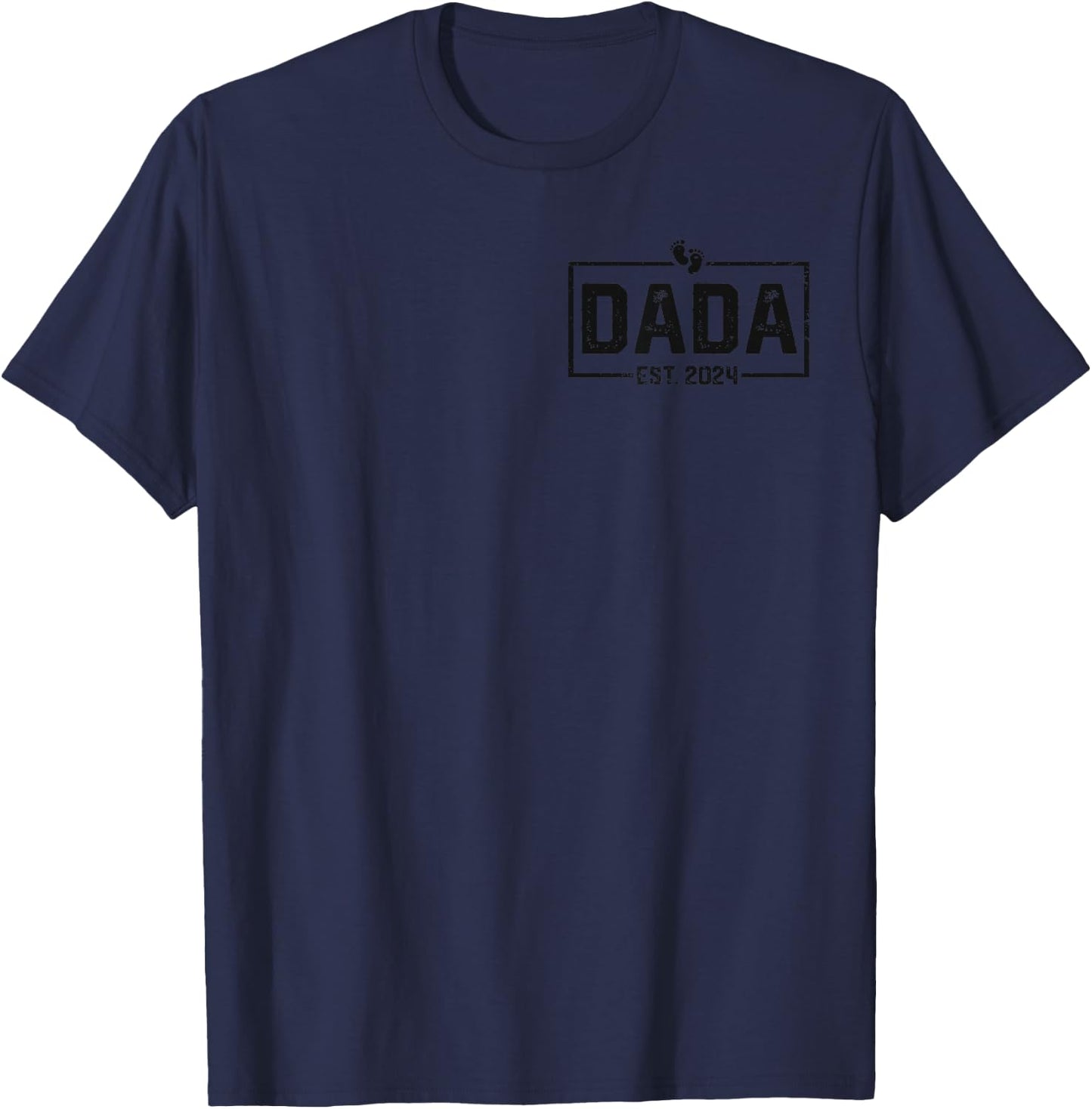 Dada Est. 2024 Dada 2024 Logo New Dad Fathers Day T-Shirt - T-Shirt | Navy