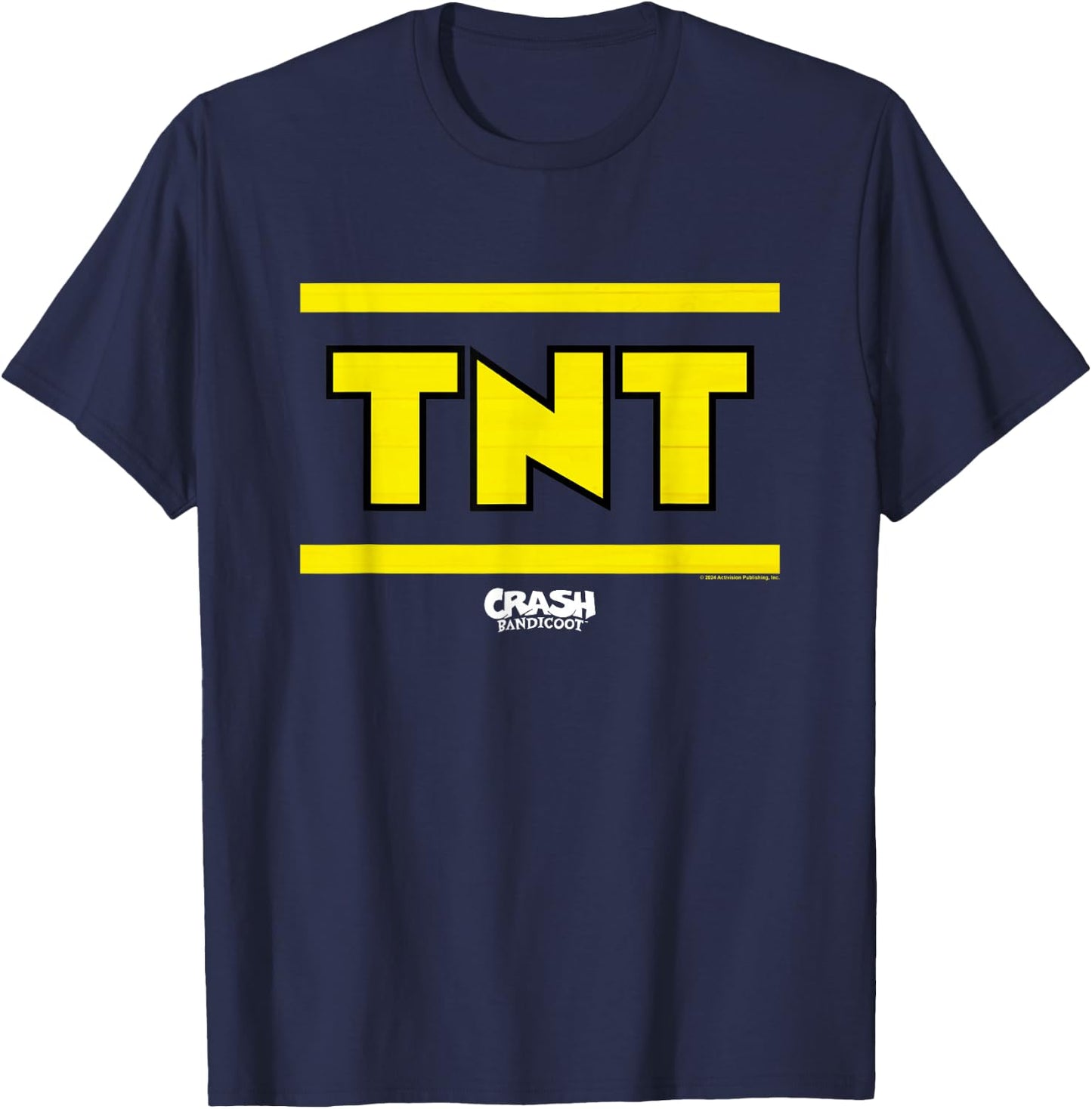 Crash Bandicoot TNT Box Big Chest Logo T-Shirt - T-Shirt | Navy