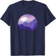 Sunrise Birds Forest Scene Mountain Silhouette T-Shirt - T-Shirt | Navy