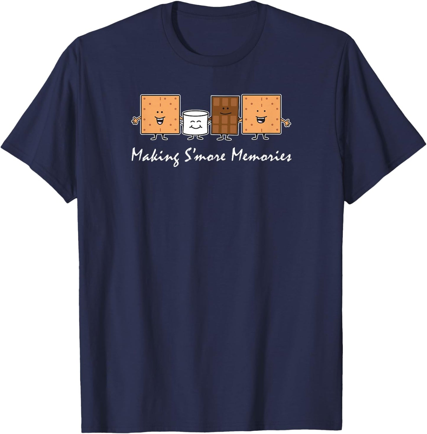 Making Smore Memories Camping Campfire Smores Cartoon T-Shirt - T-Shirt | Navy