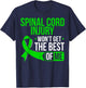 Green Ribbon Spinal Cord Injury Awareness T Shirt T-Shirt - T-Shirt | Navy